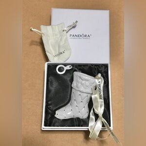NIB Pandora 2012 Christmas Stocking Boot Ornament